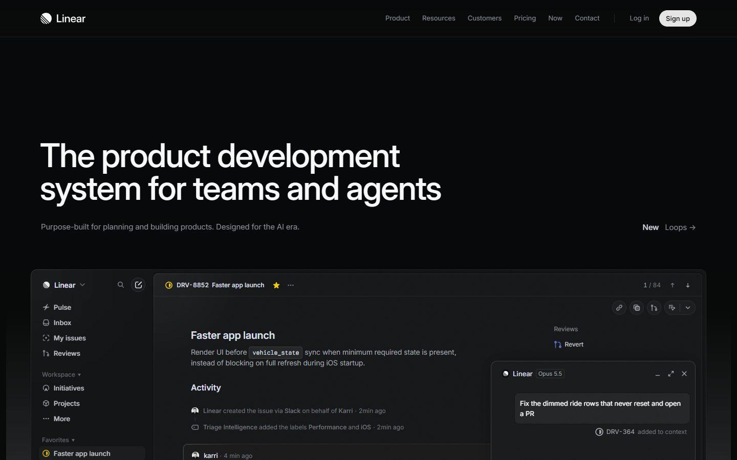 Linear home page (linear.app)